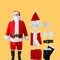Plus Size Mens Santa Suit Velour Jacket, Pants, Hat, Beard and Belt Set
